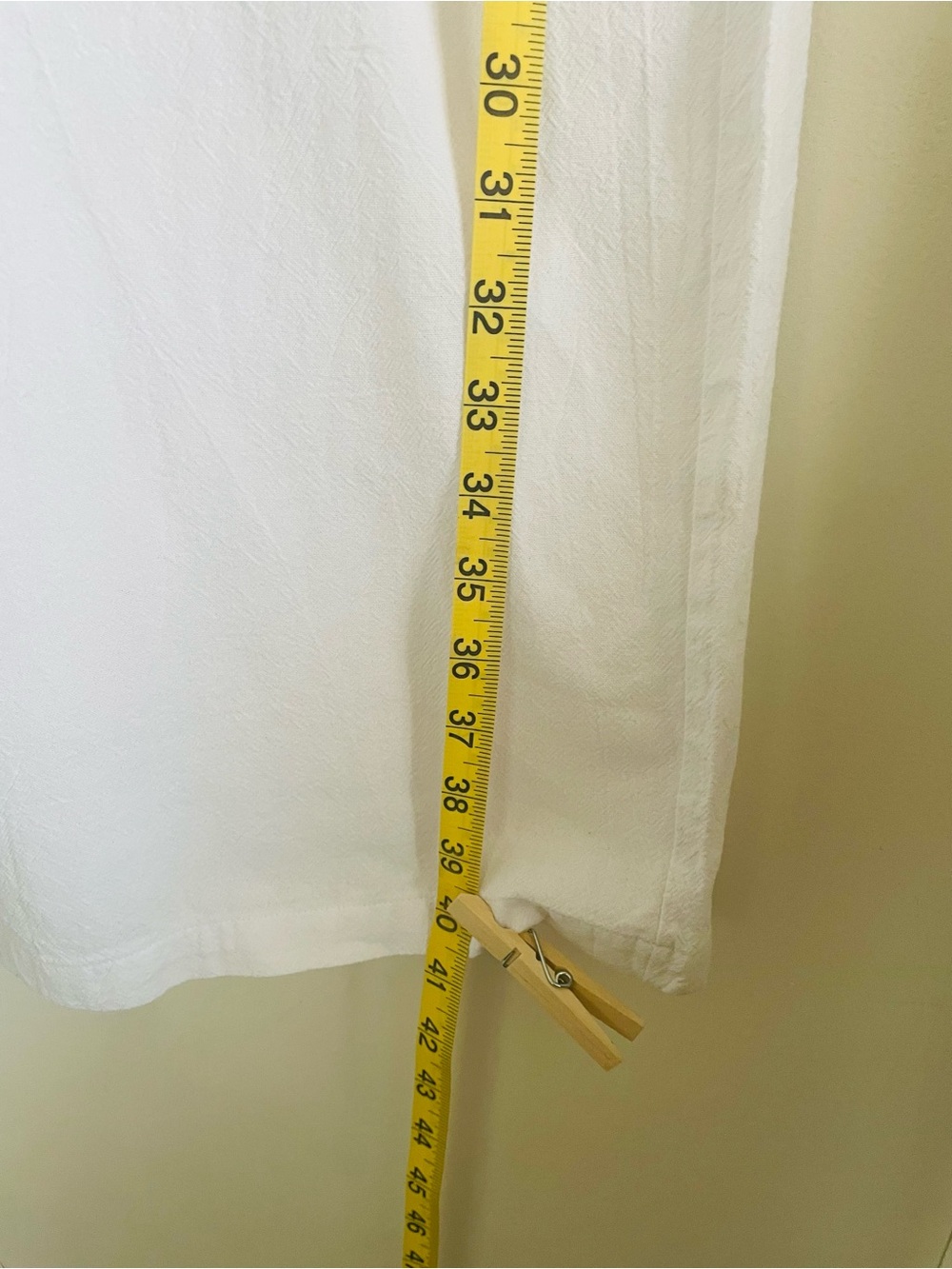 Wide Leg Drawstring Pants — White - Picture 3 of 4